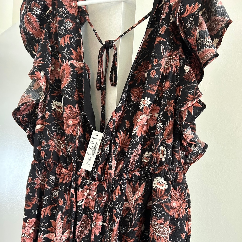 New Madewell Floral Romper Jumpsuit